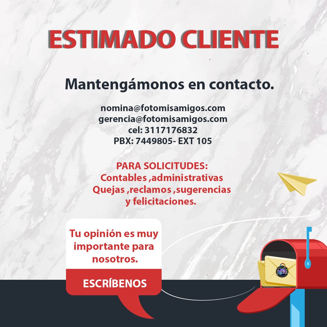 ESTIMADO CLIENTE