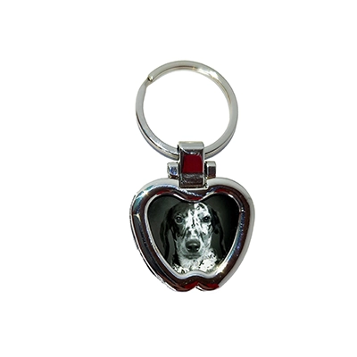 Llavero Corazón Sublimable - Acero Inoxidable Gris - Personalizable para Regalos Especiales
