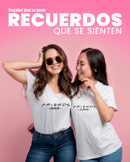 camisetas sublimación Amor y Amistad