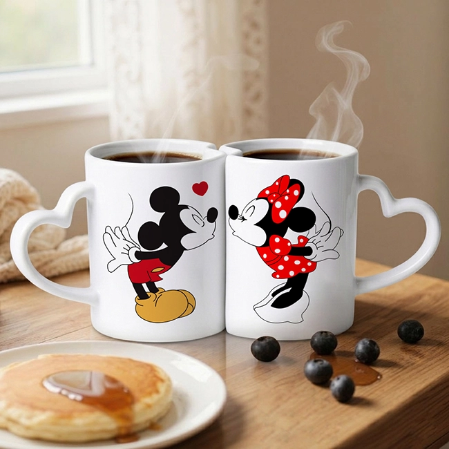 mug dúo personalizado para parejas con diseño romántico en tazas de cerámica
