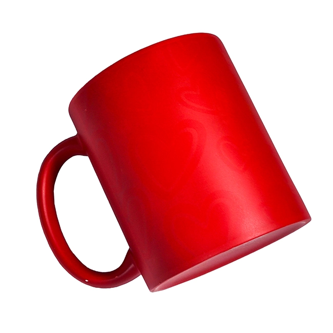 taza mágica roja con efecto térmico y diseño personalizado