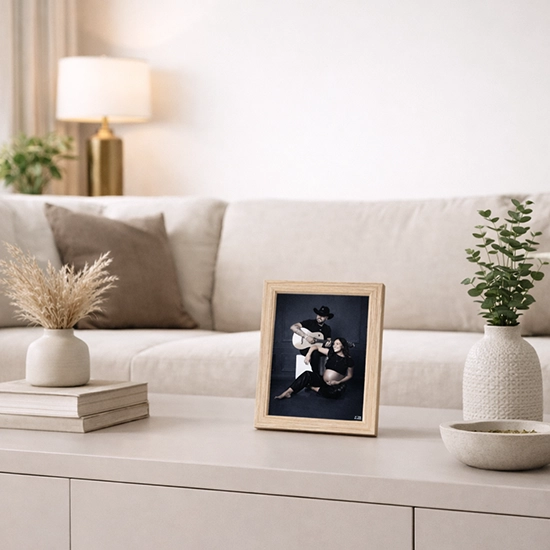 Portarretrato digital con pantalla y fecha